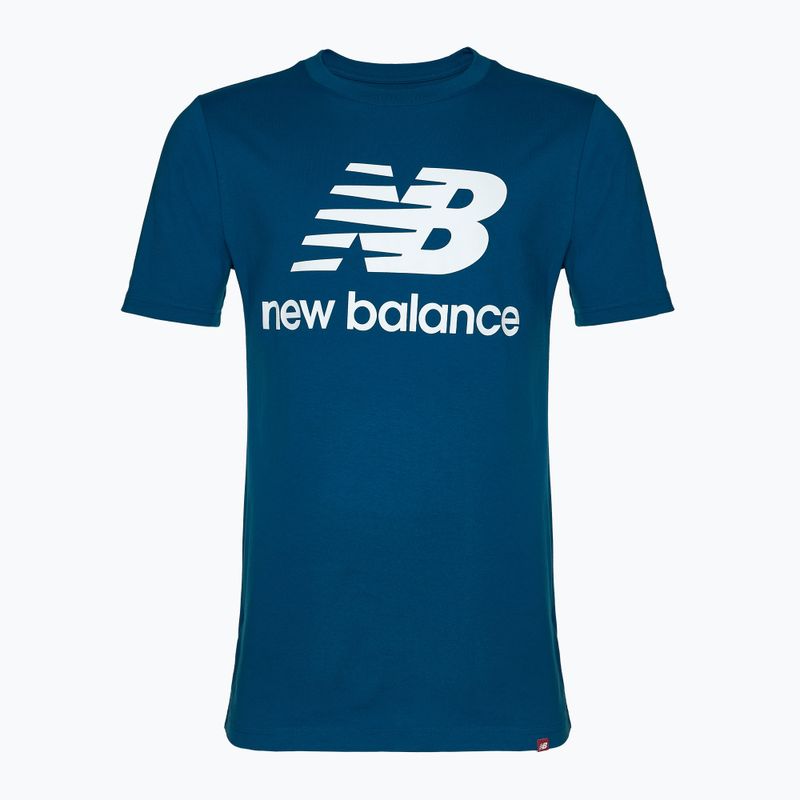 Tricou pentru bărbați New Balance Essentials Stacked Logo blue