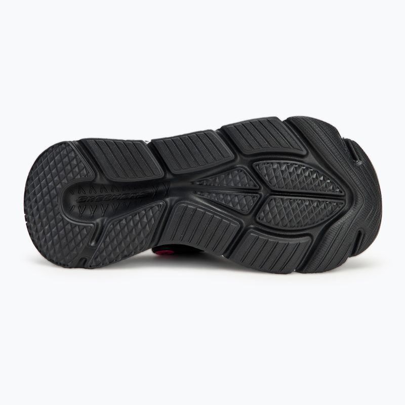 Papuci pentru femei SKECHERS JGoldcrown Max Cushioning Foamies Love True black 5