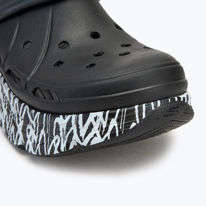 Papuci pentru femei SKECHERS JGoldcrown Max Cushioning Foamies Love True black 8