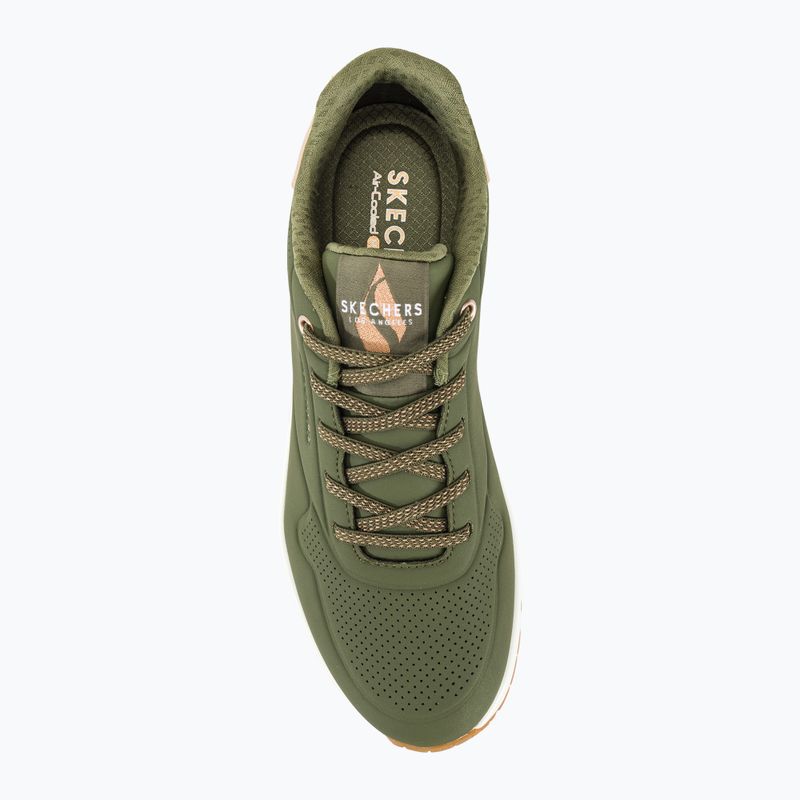 Încălțăminte pentru femei SKECHERS Uno Shimmer Away olive/rose gold/mesh 7