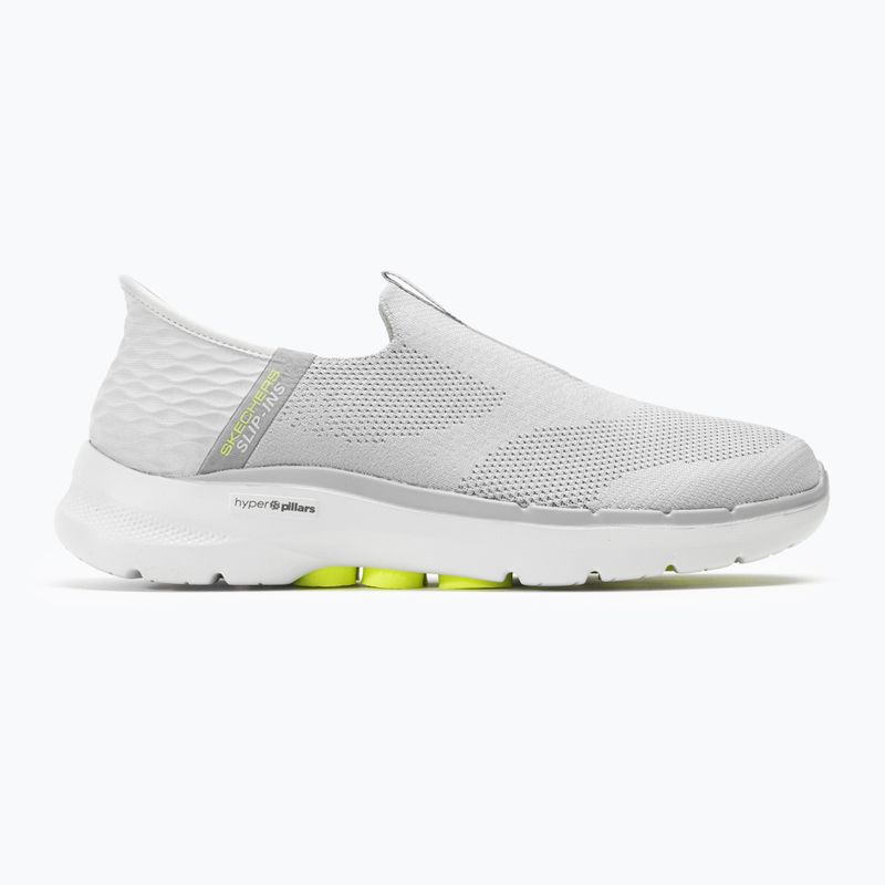 Încălțăminte pentru bărbați SKECHERS Slip-ins Go Walk 6 Easy On grey/grey/green 2