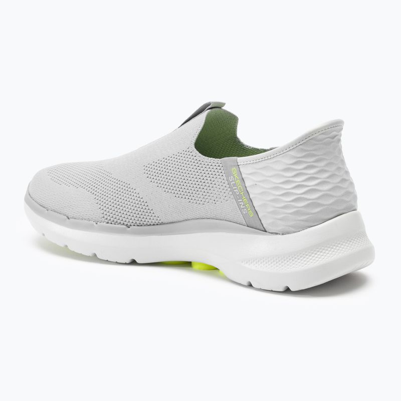 Încălțăminte pentru bărbați SKECHERS Slip-ins Go Walk 6 Easy On grey/grey/green 3