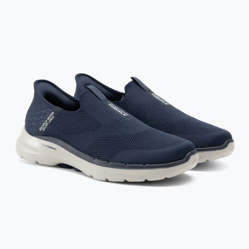 Încălțăminte pentru bărbați SKECHERS Slip-ins Go Walk 6 Easy On navy/white 4