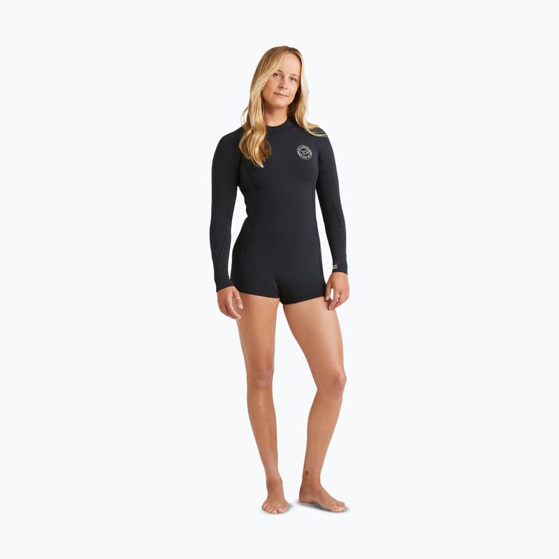 Costum de înot pentru femei Billabong 2/2 mm Spring Fever Natural Back Zip LS Spring Wetsuit black 2