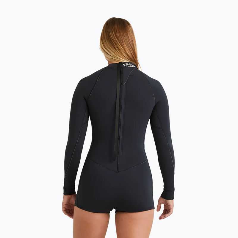 Costum de înot pentru femei Billabong 2/2 mm Spring Fever Natural Back Zip LS Spring Wetsuit black 3