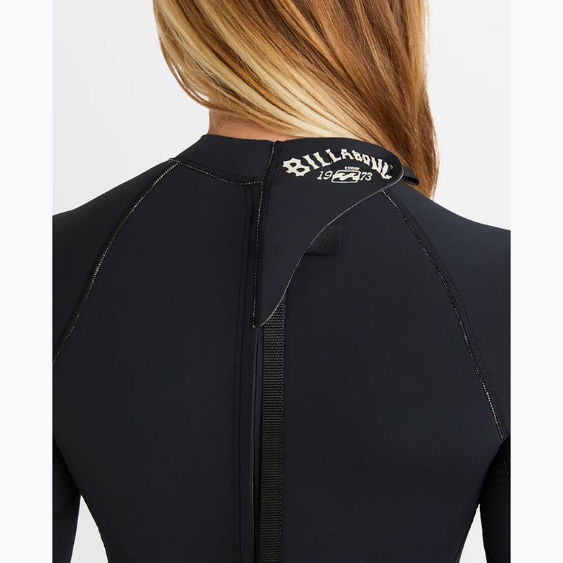 Costum de înot pentru femei Billabong 2/2 mm Spring Fever Natural Back Zip LS Spring Wetsuit black 7