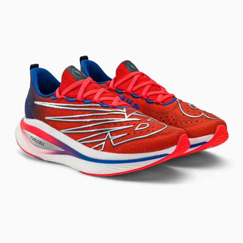 Încălțăminte de alergat pentru femei New Balance TCS New York City Marathon FuelCell SC Elite V3 roșie NBWRCELNY3 4