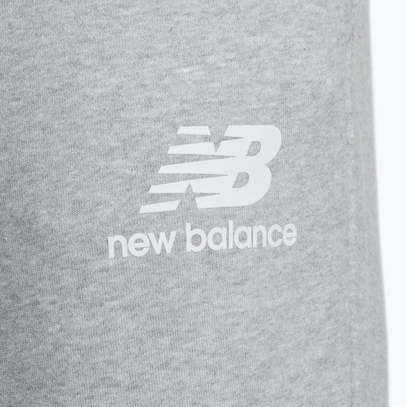 New Balance Essentials Stacked Logo French gri pantaloni de antrenament pentru bărbați NBMP31539AG 7