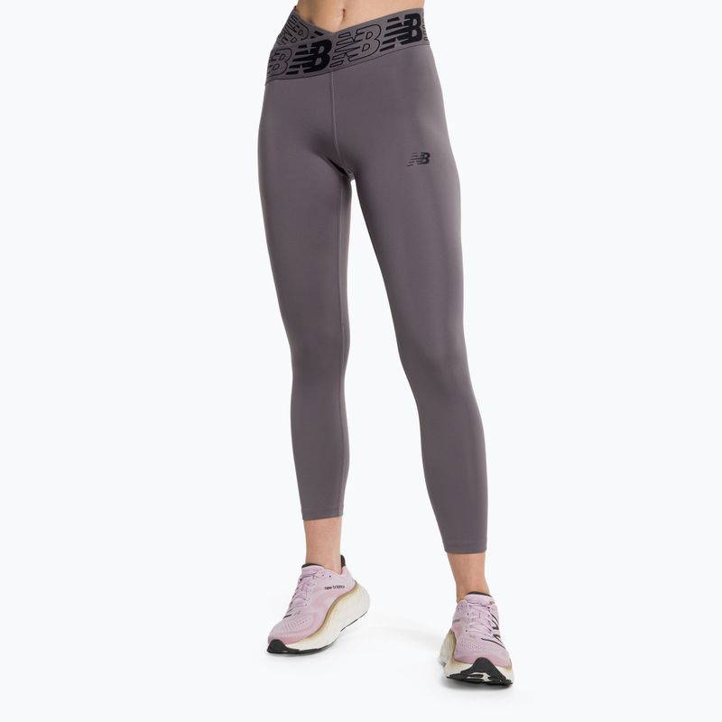 Jambiere de antrenament pentru femei New Balance Tight Relentless Crossover High Rise gri NBWP21177Z