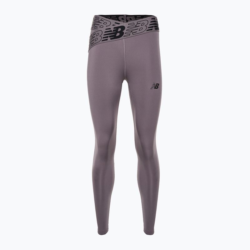 Jambiere de antrenament pentru femei New Balance Tight Relentless Crossover High Rise gri NBWP21177Z 5