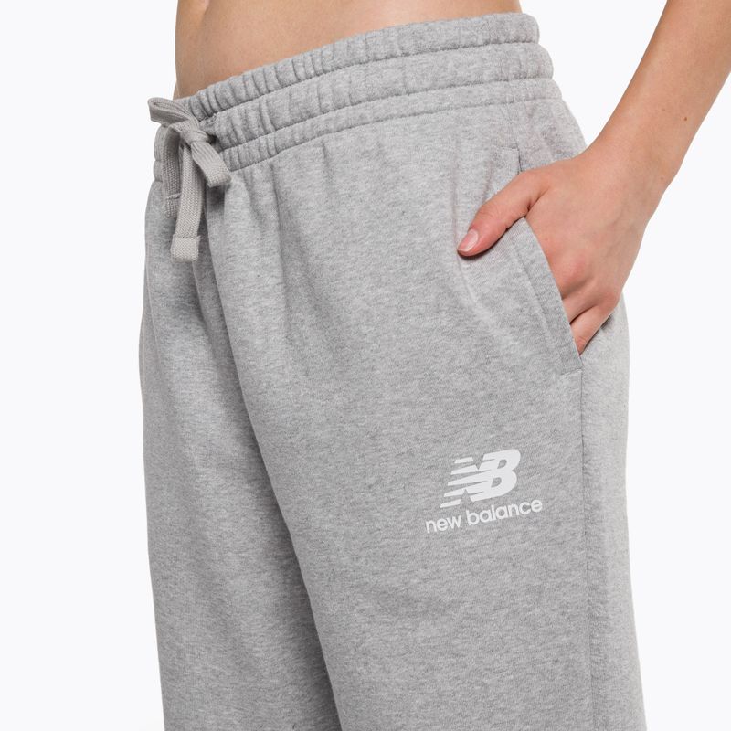 Pantaloni de antrenament pentru femei New Balance Essentials Essentials Stacked Logo French grey NBWP31530 4