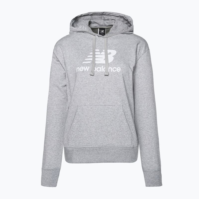 Tricou de antrenament pentru femei New Balance Essentials Essentials Stacked Logo French Terry Hoodie gri NBWT31533 5