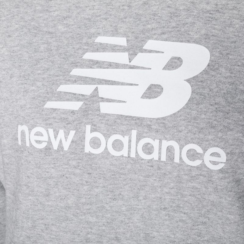 Tricou de antrenament pentru femei New Balance Essentials Essentials Stacked Logo French Terry Hoodie gri NBWT31533 7