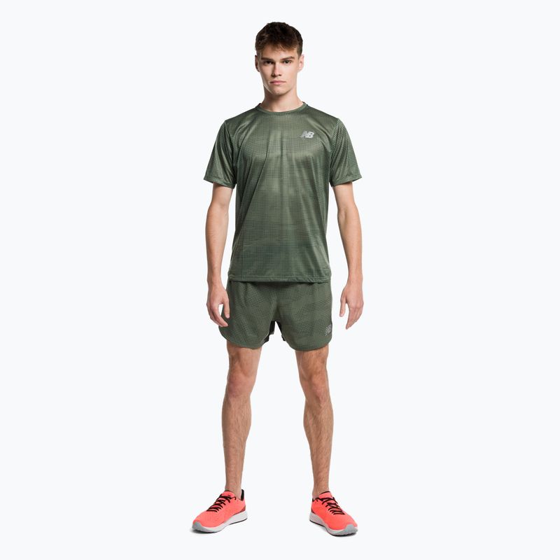 Pantaloni scurți de alergare New Balance Printed Impact Run 5" verde pentru bărbați MS21269DON 2