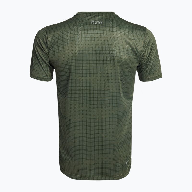 Tricou de alergare New Balance Top Printed Impact Run SS pentru bărbați, verde NBMT21263DON 7