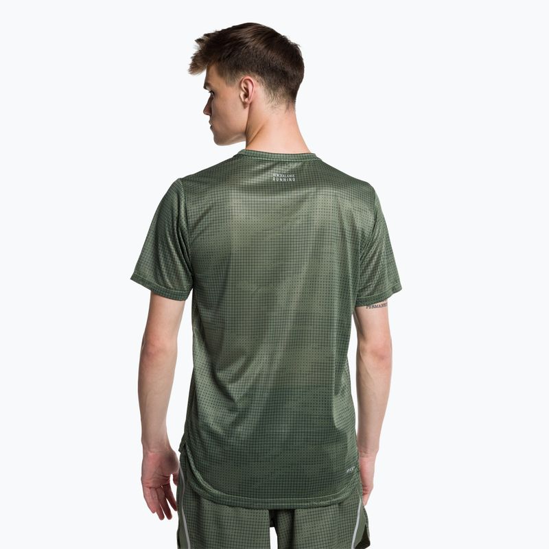 Tricou de alergare New Balance Top Printed Impact Run SS pentru bărbați, verde NBMT21263DON 3