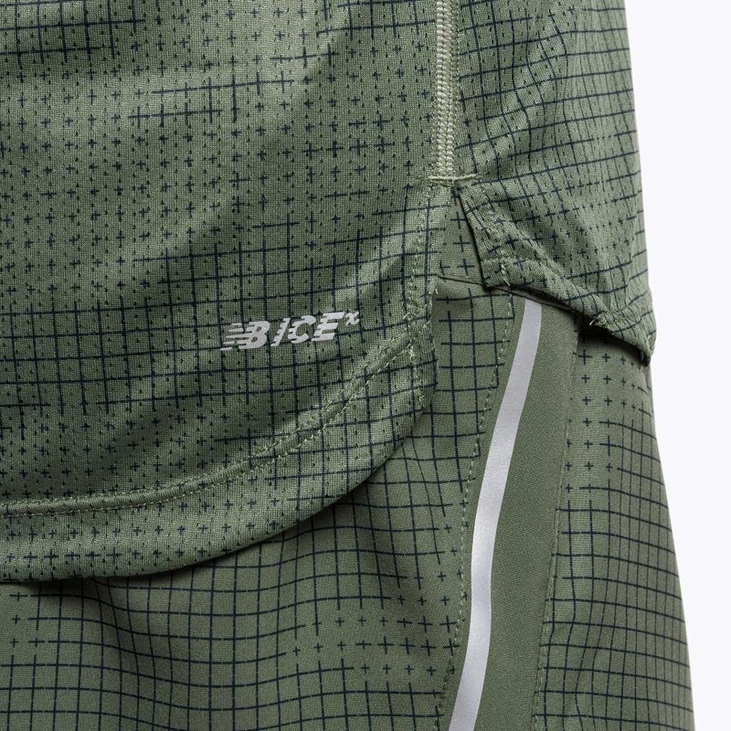 Tricou de alergare New Balance Top Printed Impact Run SS pentru bărbați, verde NBMT21263DON 5