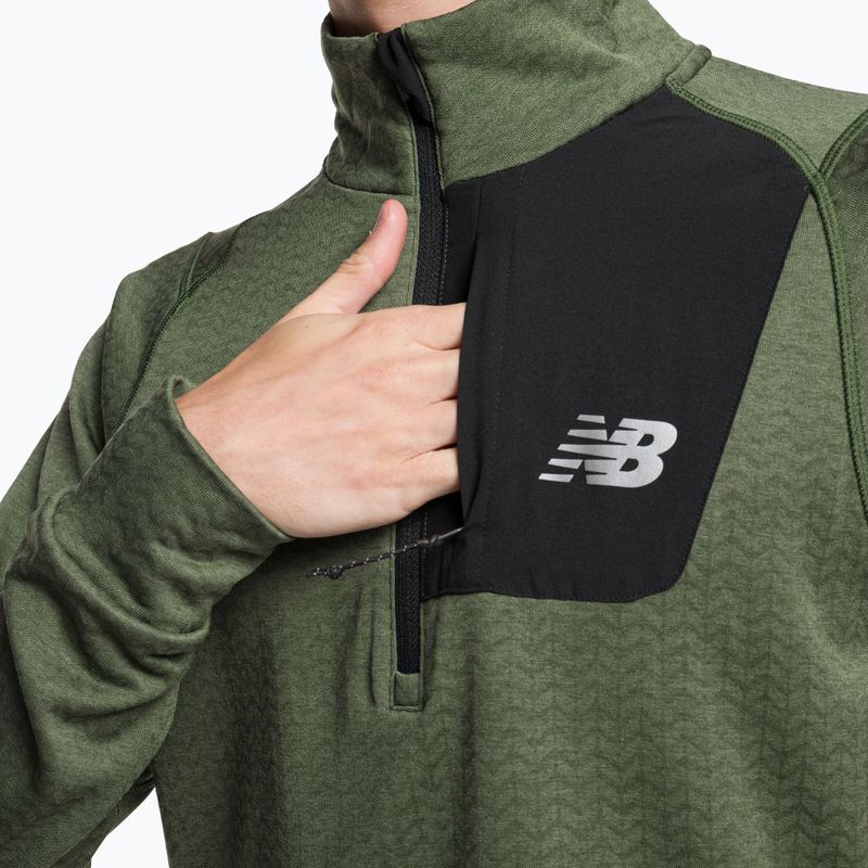 Tricou de antrenament pentru bărbați New Balance Top NB Heat Grid Half Zip gri NBMT23252DO1 4