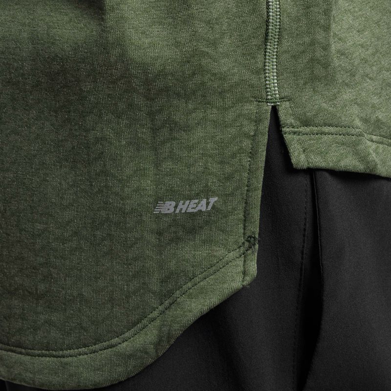 Tricou de antrenament pentru bărbați New Balance Top NB Heat Grid Half Zip gri NBMT23252DO1 5