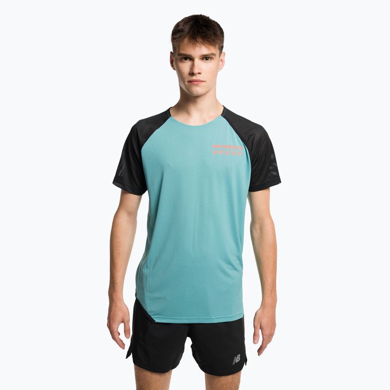Tricou de alergare New Balance Top Accelerate Pacer albastru pentru bărbați MT31241FAD
