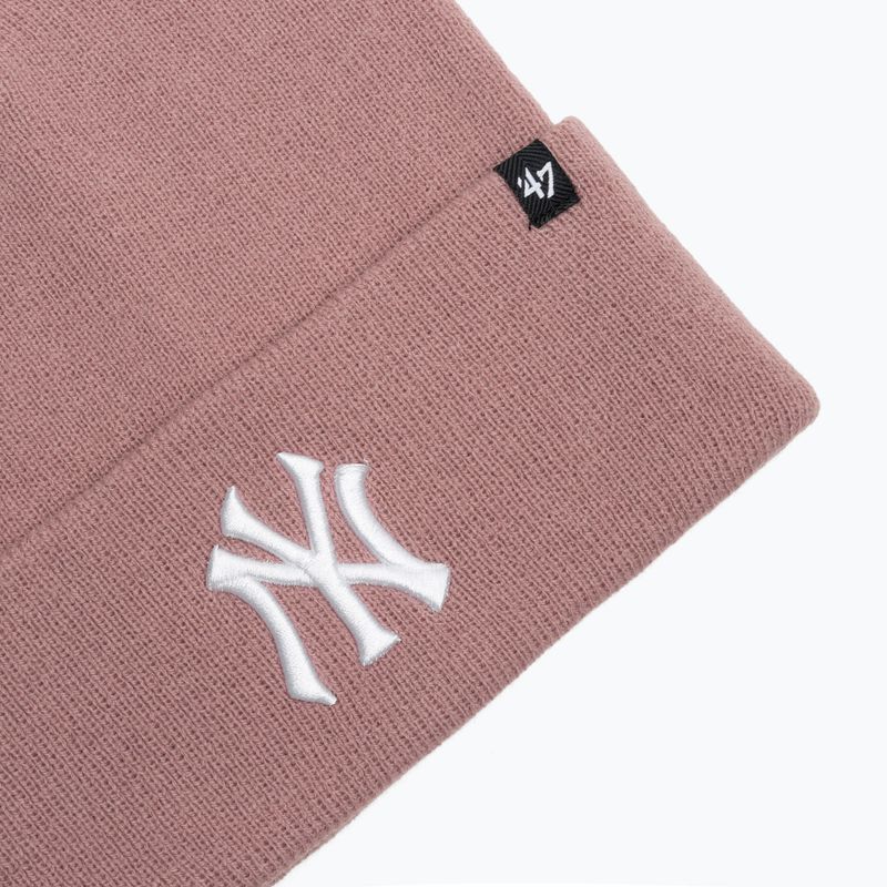 Căciulă de iarnă 47 Brand MLB New York Yankees Haymaker mauve 3