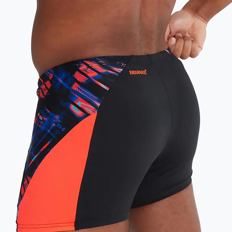 Pantaloni scurți de baie Speedo ECO END+ Splice pentru bărbați, negru/portocaliu