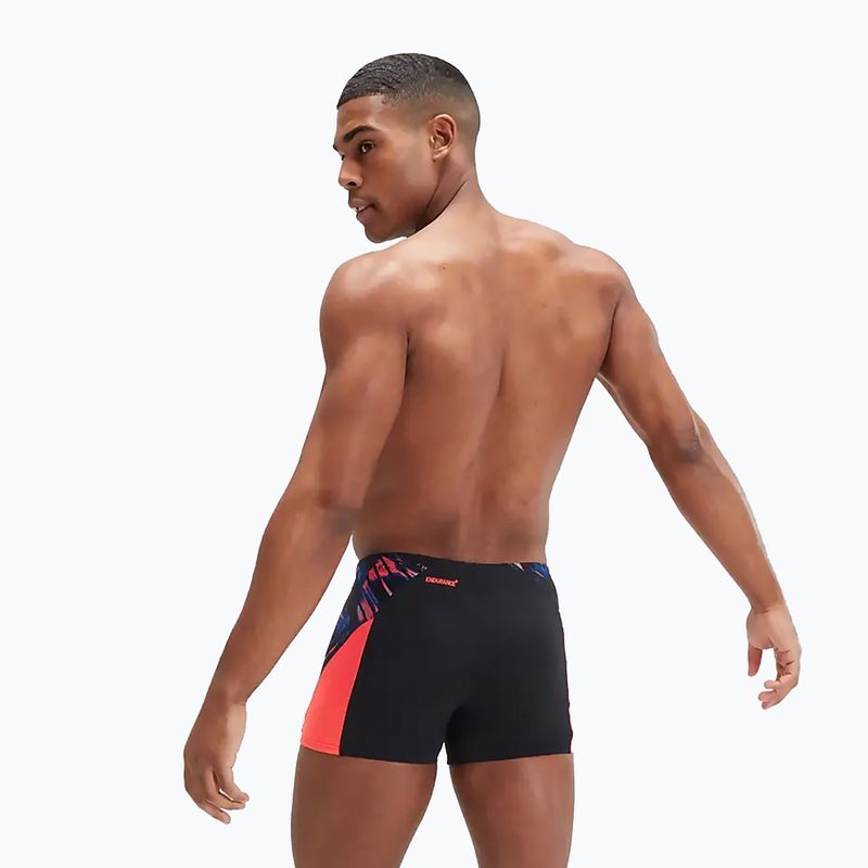 Pantaloni scurți de baie Speedo ECO END+ Splice pentru bărbați, negru/portocaliu