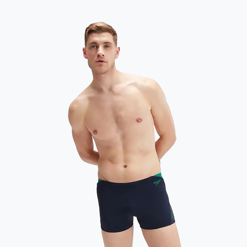 Boxeri de înot pentru bărbați Speedo Hyper Boom Splice navy/green 4