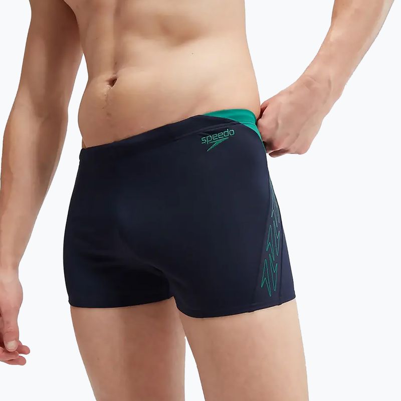 Boxeri de înot pentru bărbați Speedo Hyper Boom Splice navy/green 7