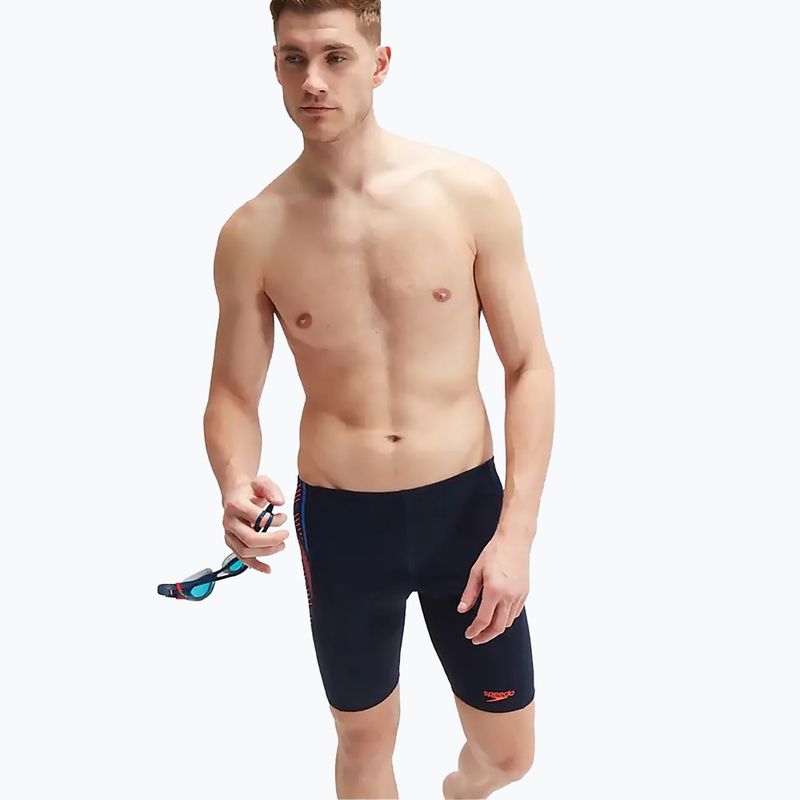 Costume de baie pentru bărbați Speedo Tech Panel navy/orange 14