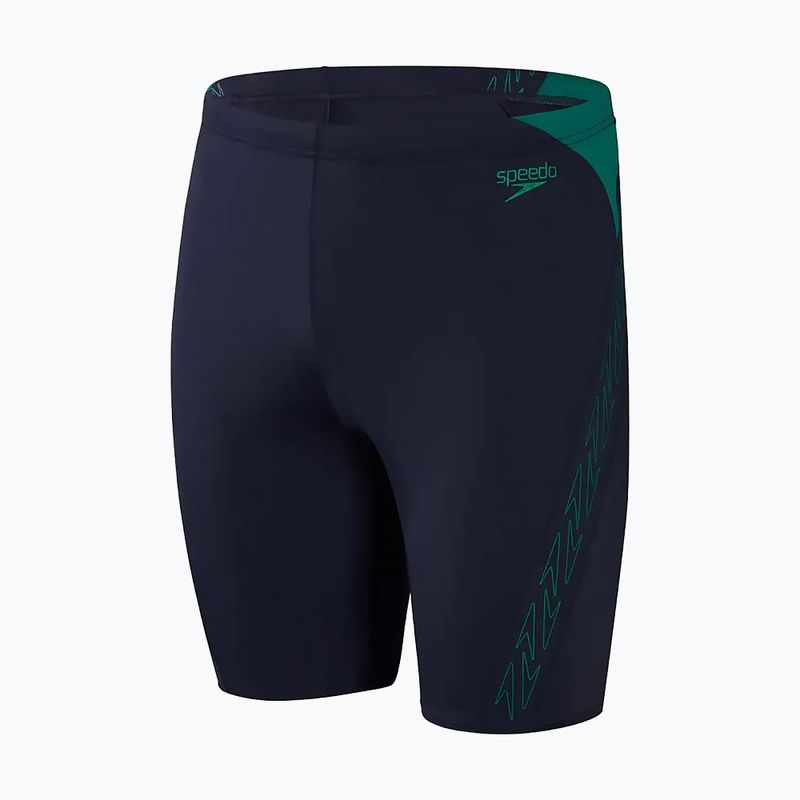 Pantaloni de baie Speedo Hyper Boom Splice pentru bărbați, bleumarin/verde 5