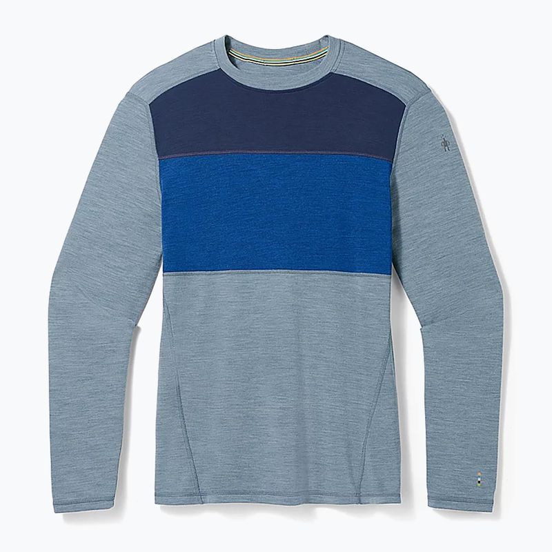 Bluză termică pentru bărbați Smartwool Thermal Merino Baselayer Colorblock Crew Boxed pewter blue 3
