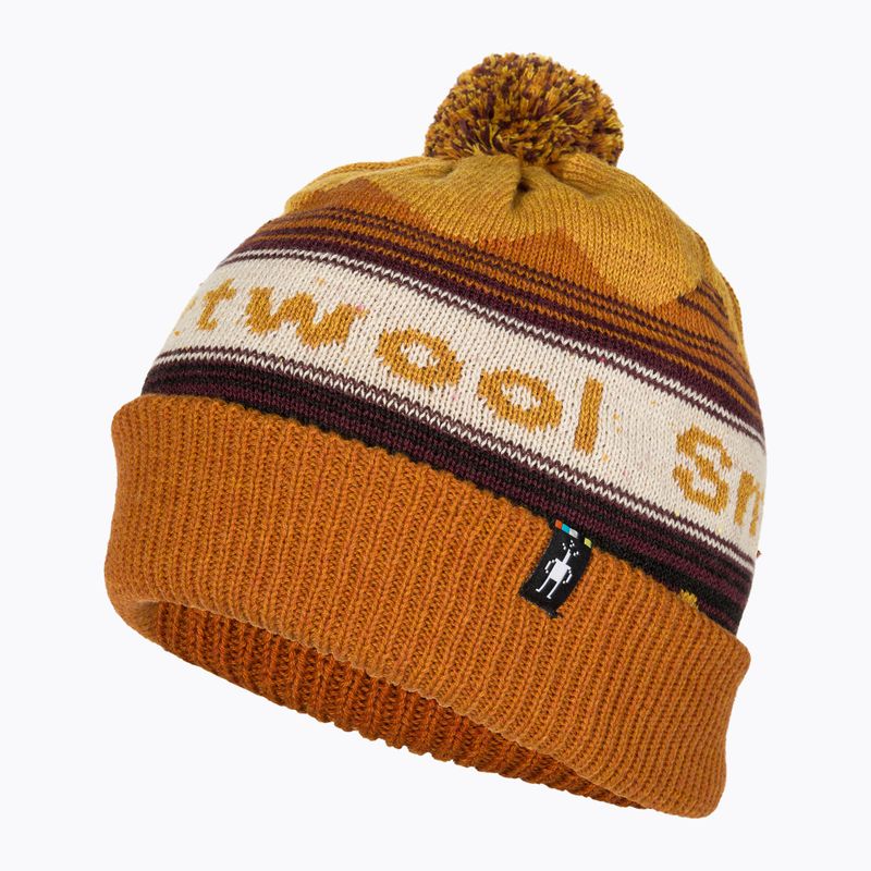 Smartwool Knit model de iarnă POM miere de albine aurie heather beanie