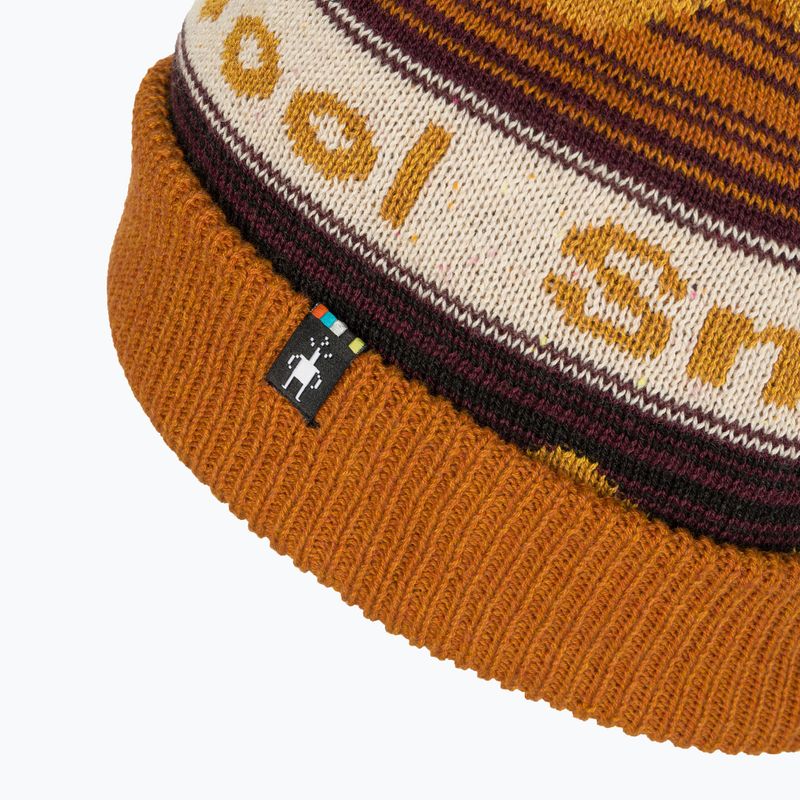 Smartwool Knit model de iarnă POM miere de albine aurie heather beanie