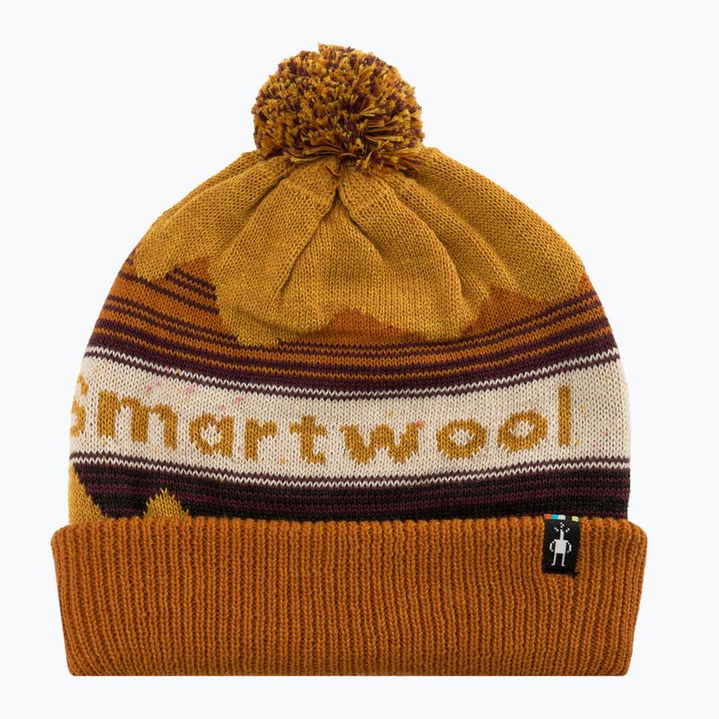Smartwool Knit model de iarnă POM miere de albine aurie heather beanie