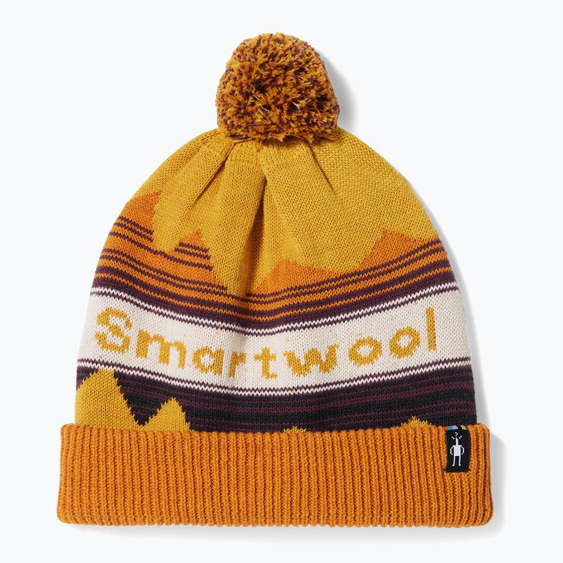 Smartwool Knit model de iarnă POM miere de albine aurie heather beanie