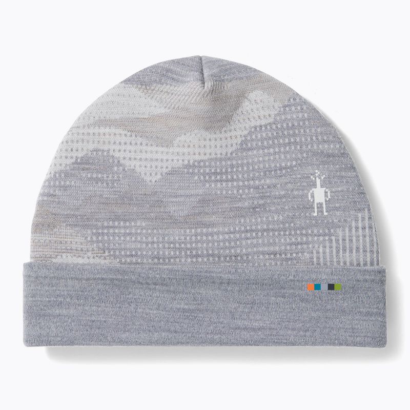 Smartwool Merino reversibil cu manșetă cu manșetă gri deschis șapcă Mountain Scape 6