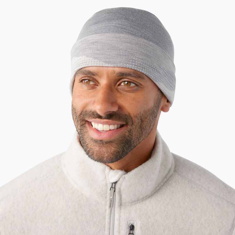 Smartwool Merino reversibil cu manșetă cu manșetă gri deschis șapcă Mountain Scape 7