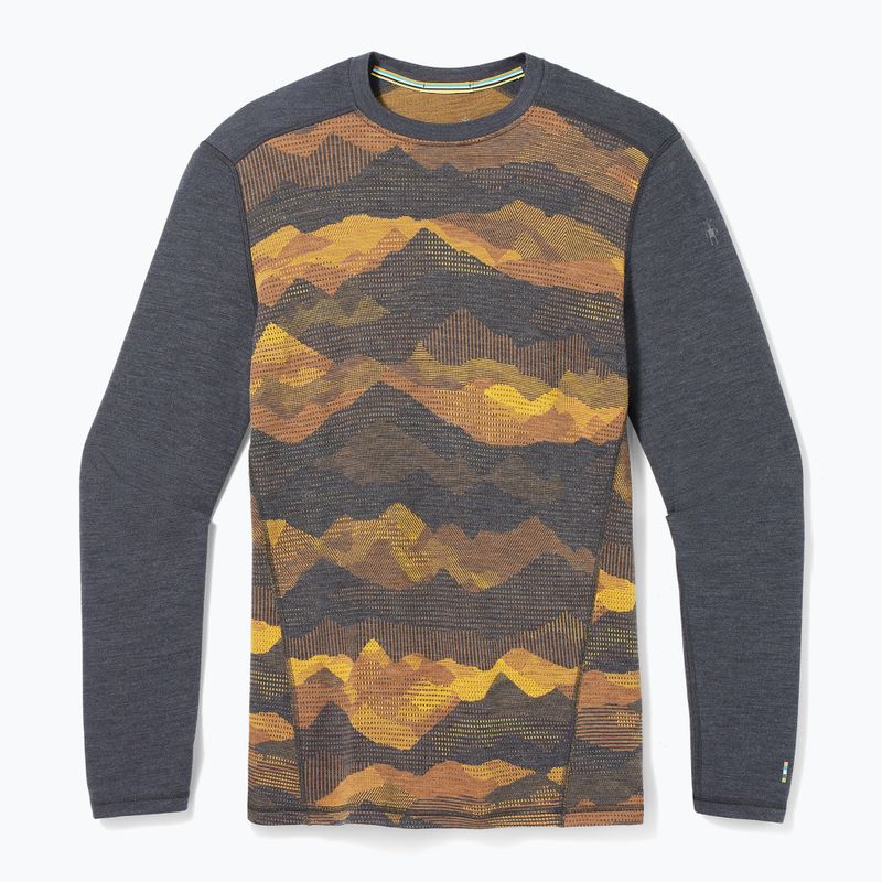 Bluză termică pentru bărbați Smartwool Merino 250 Baselayer Crew Boxed charcoal mtn scape 6