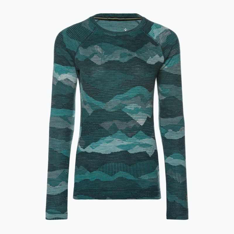 Bluză termică damă Smartwool Merino 250 Baselayer Crew Boxed twilight blue mtn scape 3