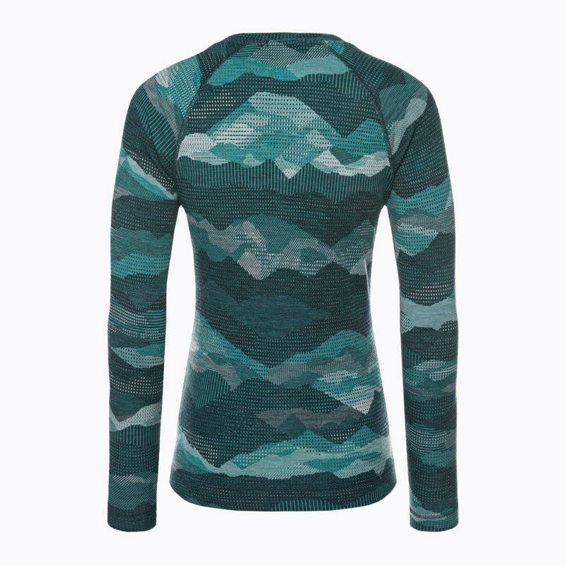 Bluză termică damă Smartwool Merino 250 Baselayer Crew Boxed twilight blue mtn scape 4