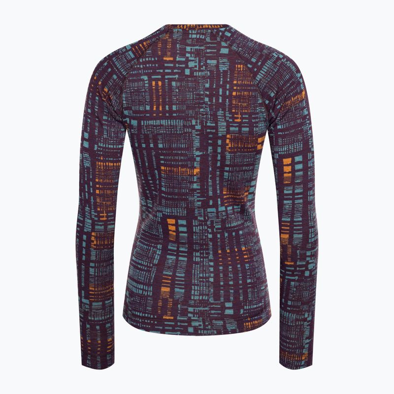 Longsleeve termoactiv pentru femei Smartwool Merino 250 Baselayer Crew Boxed purple iris digi plaid 4