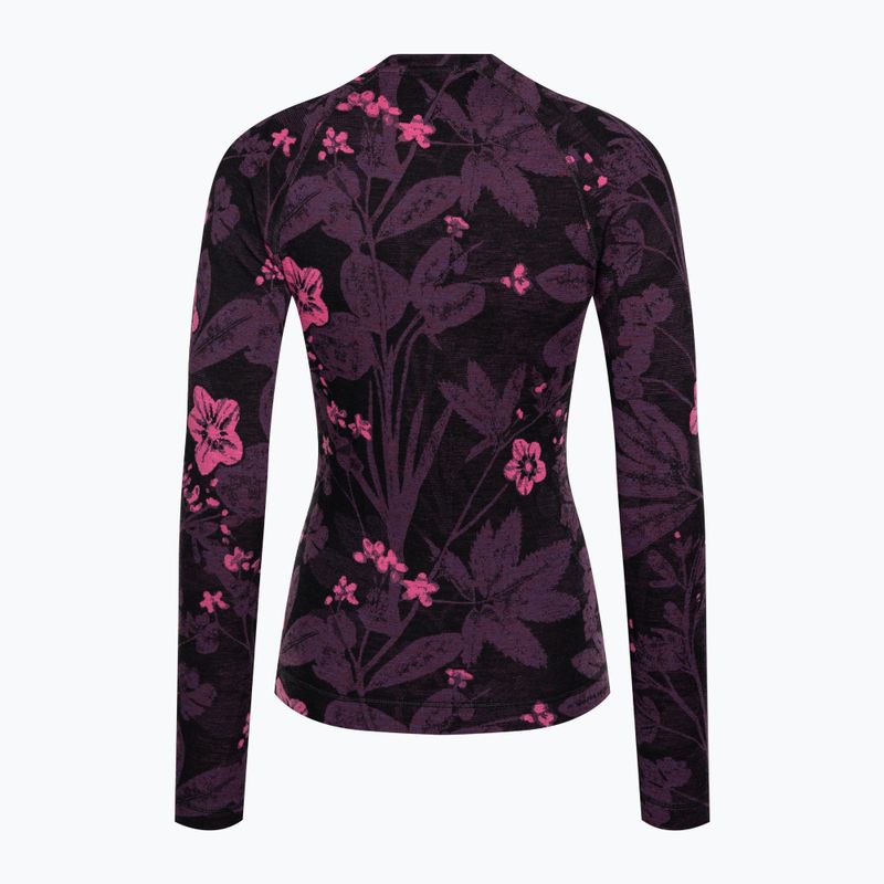 Bluză termică pentru femei Smartwool Merino 250 Baselayer Crew Boxed purple iris floral 4