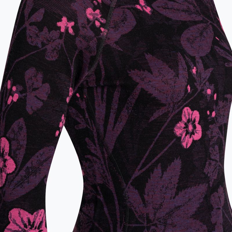 Bluză termică pentru femei Smartwool Merino 250 Baselayer Crew Boxed purple iris floral 5