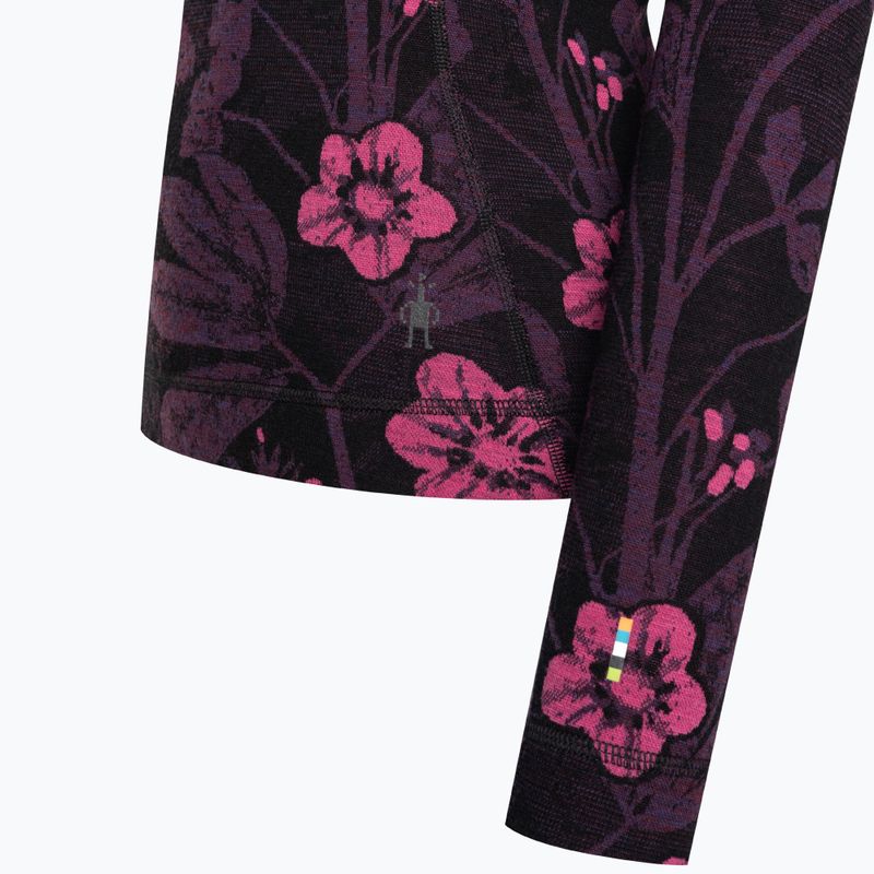 Bluză termică pentru femei Smartwool Merino 250 Baselayer Crew Boxed purple iris floral 6