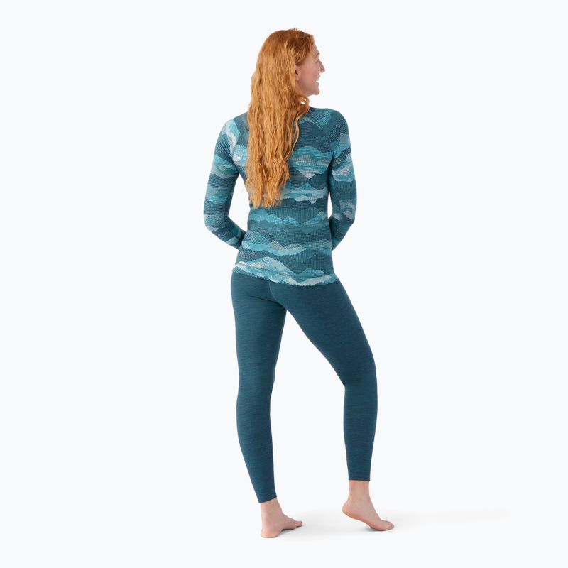 Bluză termică damă Smartwool Merino 250 Baselayer Crew Boxed twilight blue mtn scape 2