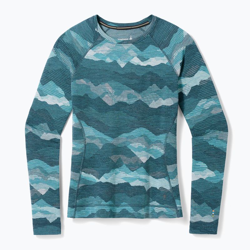 Bluză termică damă Smartwool Merino 250 Baselayer Crew Boxed twilight blue mtn scape 6