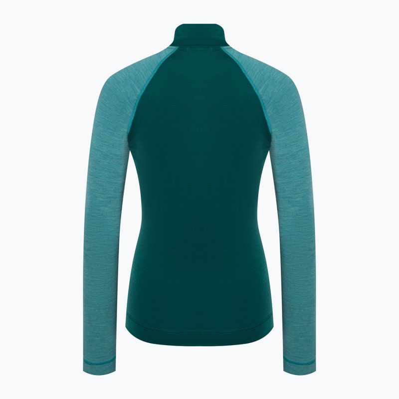 Longsleeve termoactiv pentru femei Smartwool Classic Thermal Merino Baselayer 1/4 Zip Boxed emerald 4