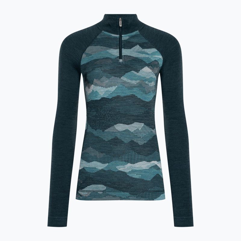 Longsleeve termoactiv pentru femei Smartwool Classic Thermal Merino Baselayer 1/4 Boxed twilight blue 3