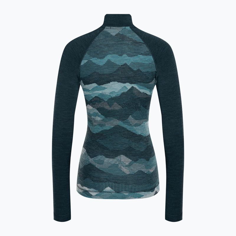 Longsleeve termoactiv pentru femei Smartwool Classic Thermal Merino Baselayer 1/4 Boxed twilight blue 4